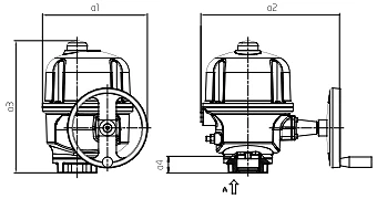 Чертеж Электропривод Bernard AQ10 однофазный 230В 50Гц Чертеж Электропривод Bernard AQ10 однофазный 230В 50Гц