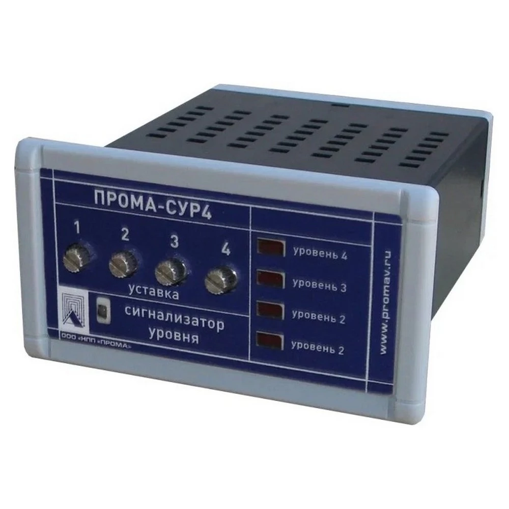 Регулятор уровня ПРОМА СУР4-Щ щитовой, 4 канала уровня, 220 В, IP54