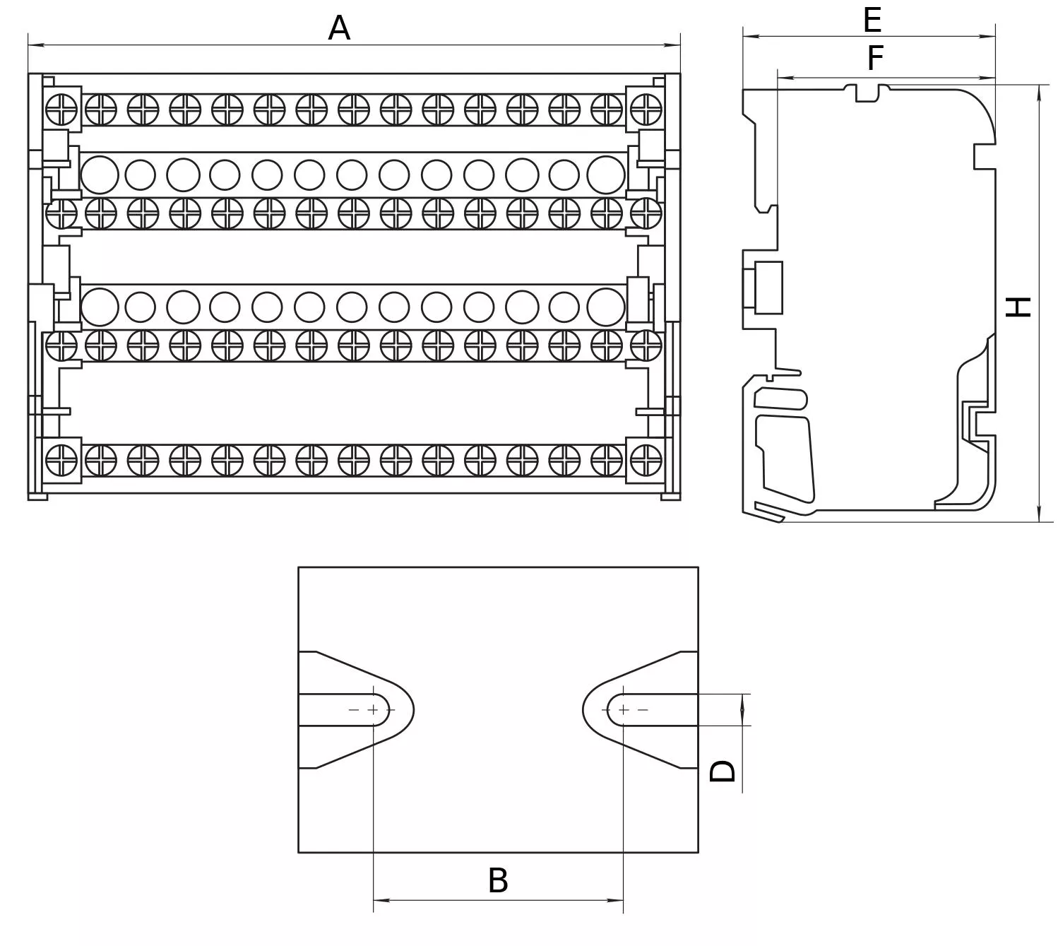 Шины на DIN-рейку ЭРА NO-224-15 в корпусе кросс-модуль ШНК 4х7 3L+PEN, количество полюсов - 4, количество зажимов на полюс - 7 Б0043933 Шины на DIN-рейку ЭРА NO-224-15 в корпусе кросс-модуль ШНК 4х7 3L+PEN, количество полюсов - 4, количество зажимов на полюс - 7 Б0043933