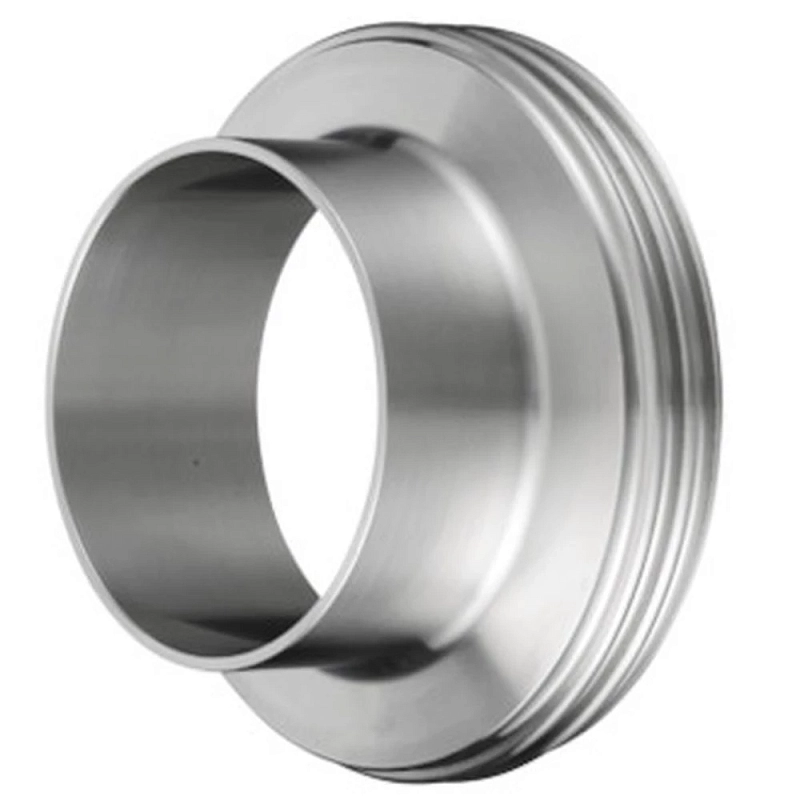 Патрубок NewKey NK-PBrm Дн25 (28 мм) для молочной муфты, корпус - нержавеющая сталь AISI304, наружная резьба, длина - 29 мм
